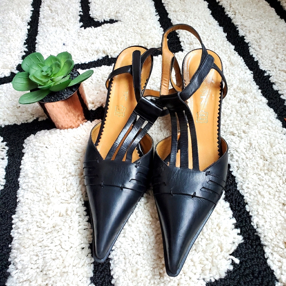 Michelle K strappy pointed pumps
